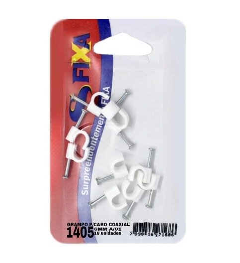 SFIXA GRAMPO PARA CABO CAOXIAL 10MM   COD:1407-10